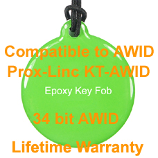 Proximity Key Fob 34bit AWID format compatible with AWID Prox-Linc KT-AWID Keyfob